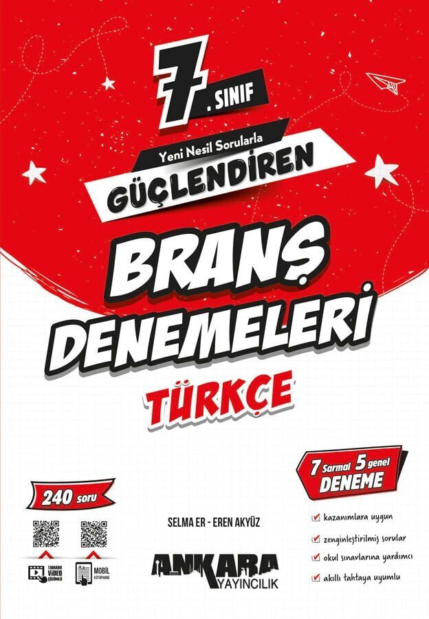 Ankara Yayınları 7. Sınıf Güçlendiren Türkçe Branş Denemeleri