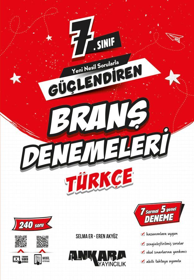Ankara Yayınları 7. Sınıf Güçlendiren Türkçe Branş Denemeleri