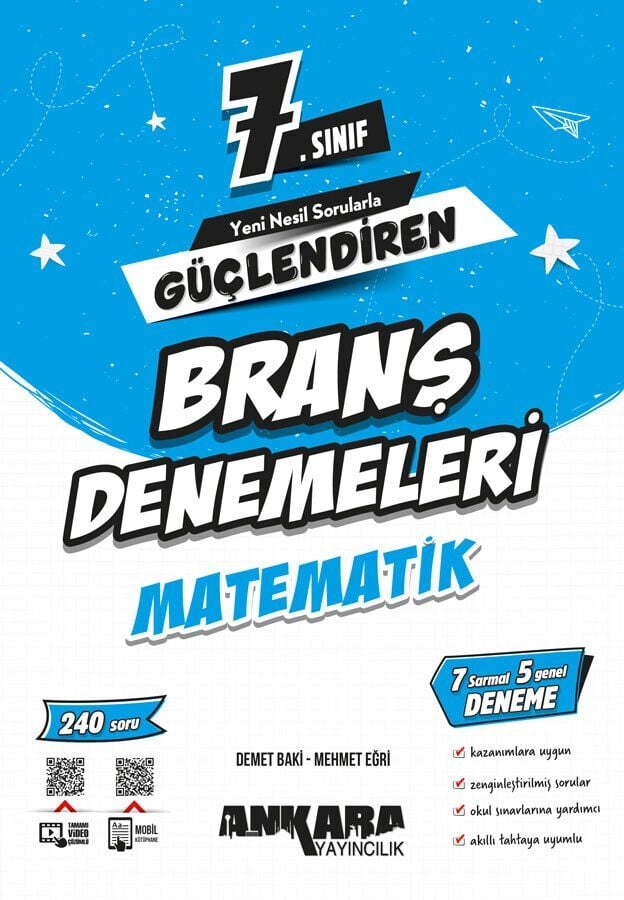 Ankara Yayınları 7. Sınıf Güçlendiren Matematik Branş Denemeleri