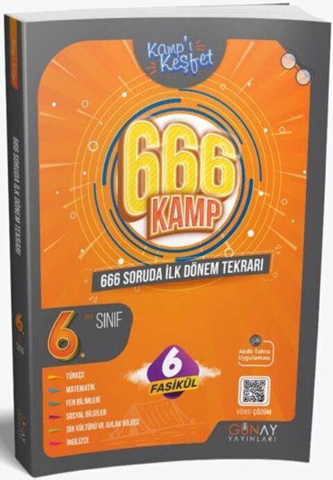 Günay Yayınları 6. Sınıf İlk Dönem Kamp Kitabı (Kampı Keşfet)
