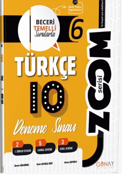 Günay Yayınları 6. Sınıf Türkçe 10'Lu Branş Denemeler