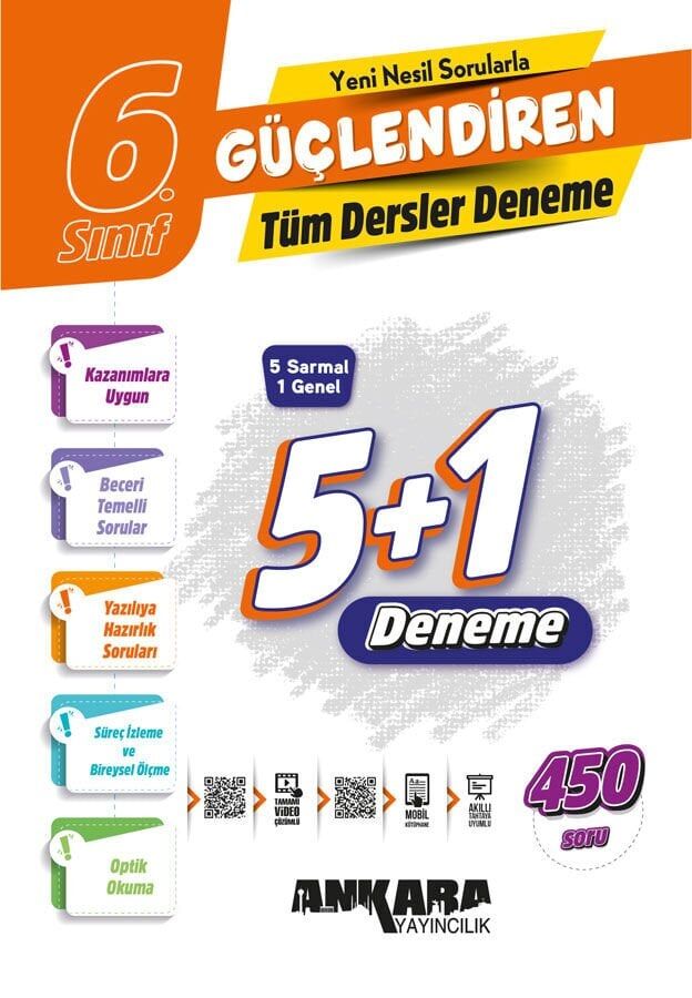 Ankara Yayınları 6. Sınıf 6.  Sınıf 5+1 Tüm Dersler Deneme Paket