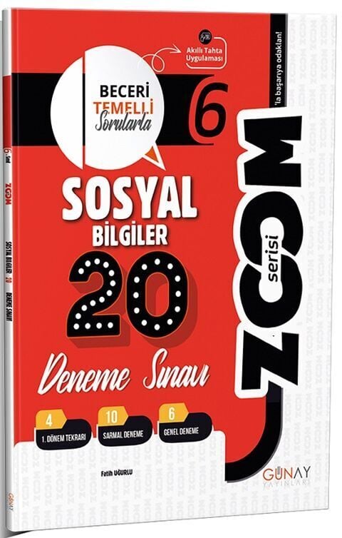 Günay Yayınları 6. Sınıf Sosyal Bilgiler 20'Li Branş Denemeler