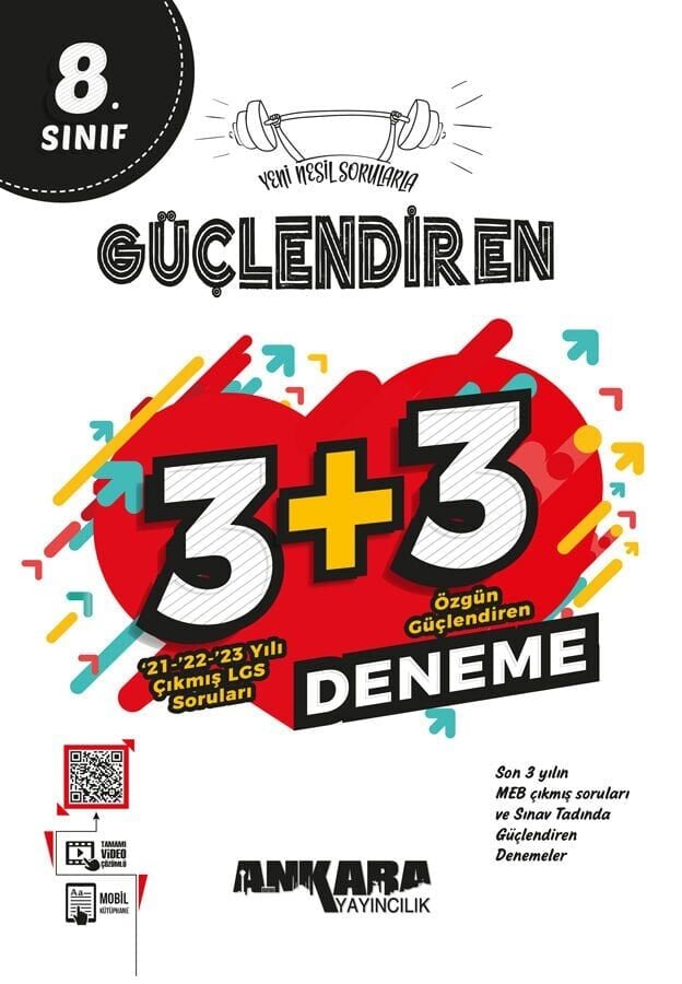 Ankara Yayınları 8. Sınıf 8.  Sınıf 3+3 Güçlendiren Deneme