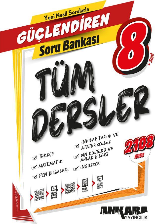 Ankara Yayınları 8. Sınıf Tüm Dersler   Soru Bankası