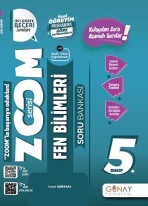 Günay Yayınları 5. Sınıf Zoom Serisi Fen Bilimleri Soru Bankası