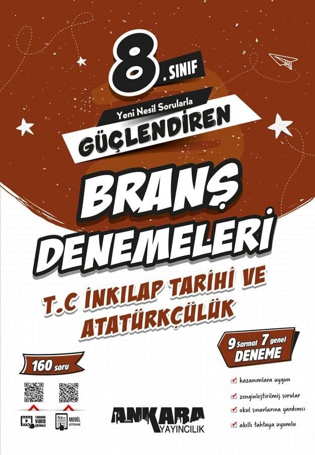 Ankara Yayınları 8. Sınıf Güçlendiren İnkılap Tarihi Branş Denemeleri