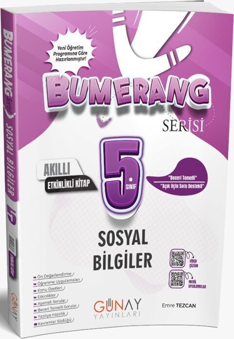 Günay Yayınları 5. Sınıf Bumerang Etkinlikli Sosyal Bilgiler