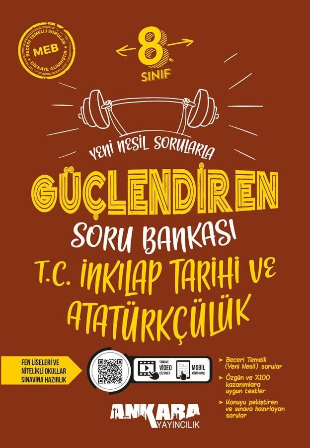 Ankara Yayınları 8. Sınıf T. C İnkılap Tar.  Ve Atatürkçülük Soru Bankası