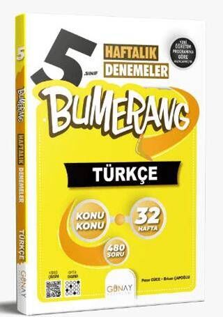 Günay Yayınları 5. Sınıf Bumerang 32 Haftalık Türkçe Denemeleri