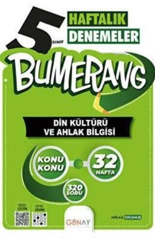 Günay Yayınları 5. Sınıf Bumerang 32 Haftalık Din Kültürü Ve Ahlak Bilgisi Denemeleri