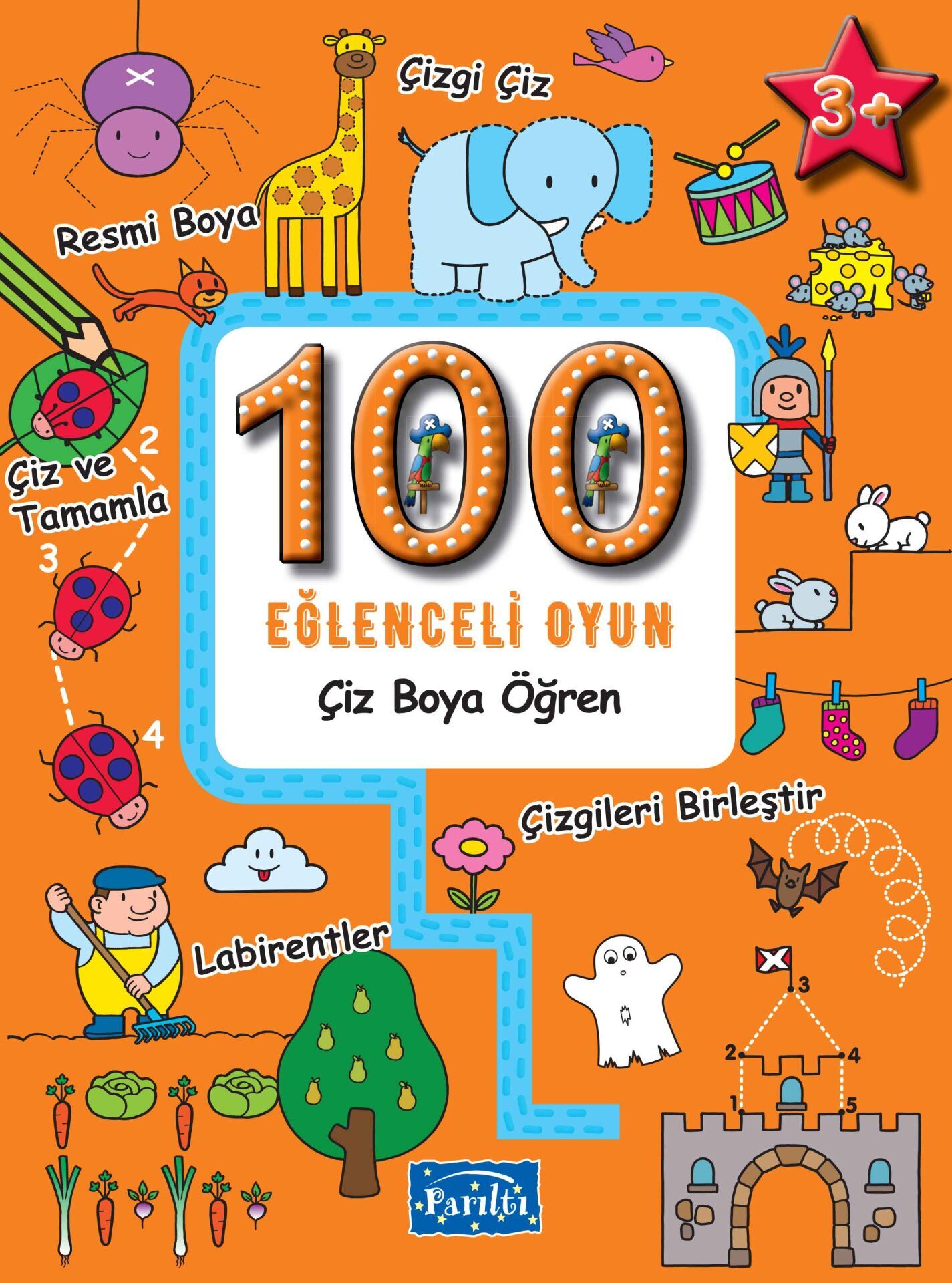 100 Eğlenceli Oyun Çiz Boya Öğren