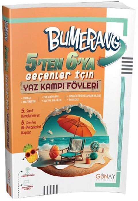 Günay Yayınları 5'Ten 6'Ya Geçenler İçin Bumerang Yaz Kampı Föyleri