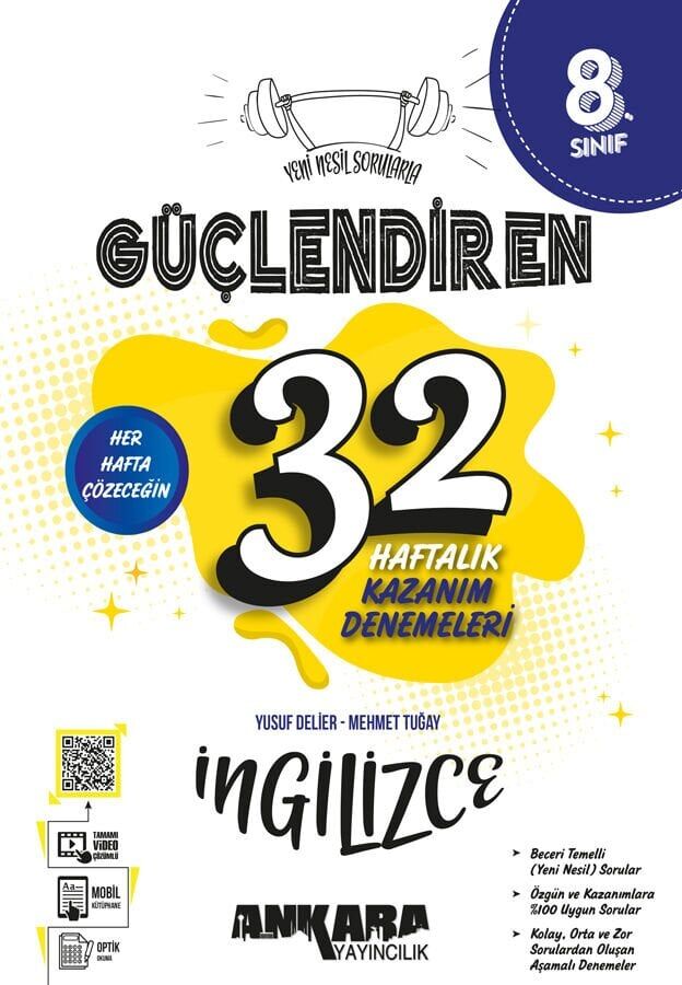 Ankara Yayınları 8. Sınıf İngilizce 32 Hafta Kazanım Deneme