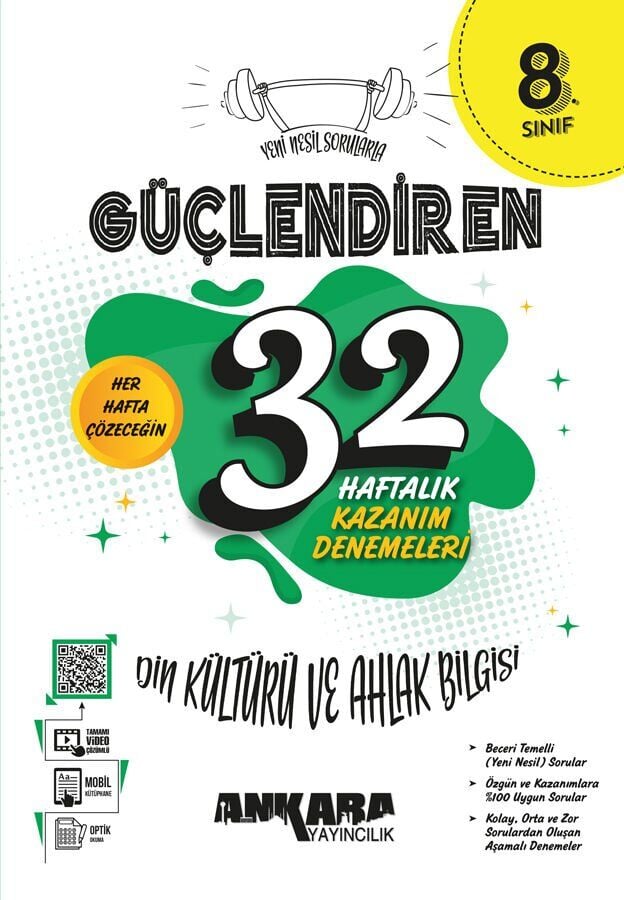 Ankara Yayınları 8. Sınıf Din Kültürü Ve Ahlak Bilgisi 32 Hafta Kazanım Deneme
