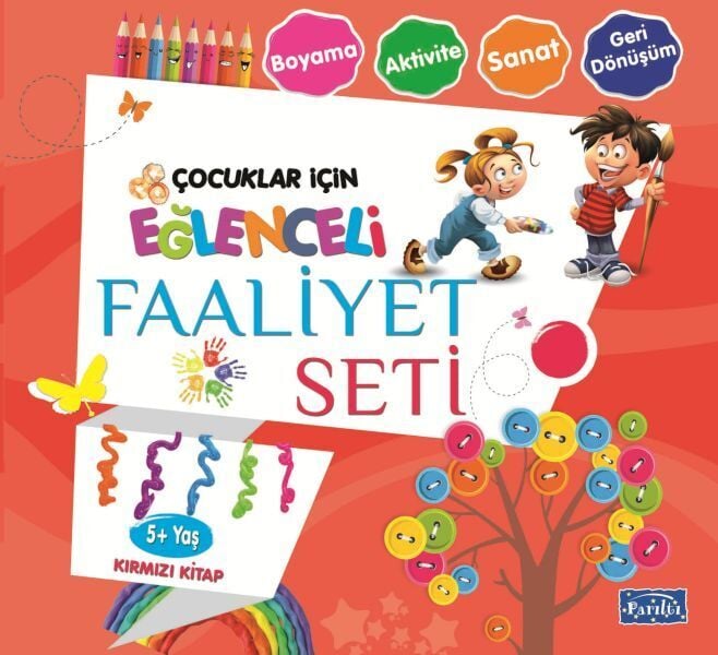 Eğlenceli Faaliyet Seti Kırmızı Kitap 5 Yaş