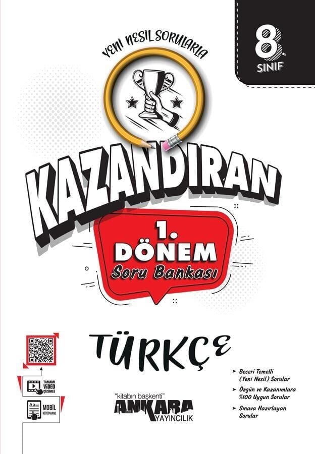 Ankara Yayınları 8. Sınıf 1.  Dönem Türkçe Soru Bankası