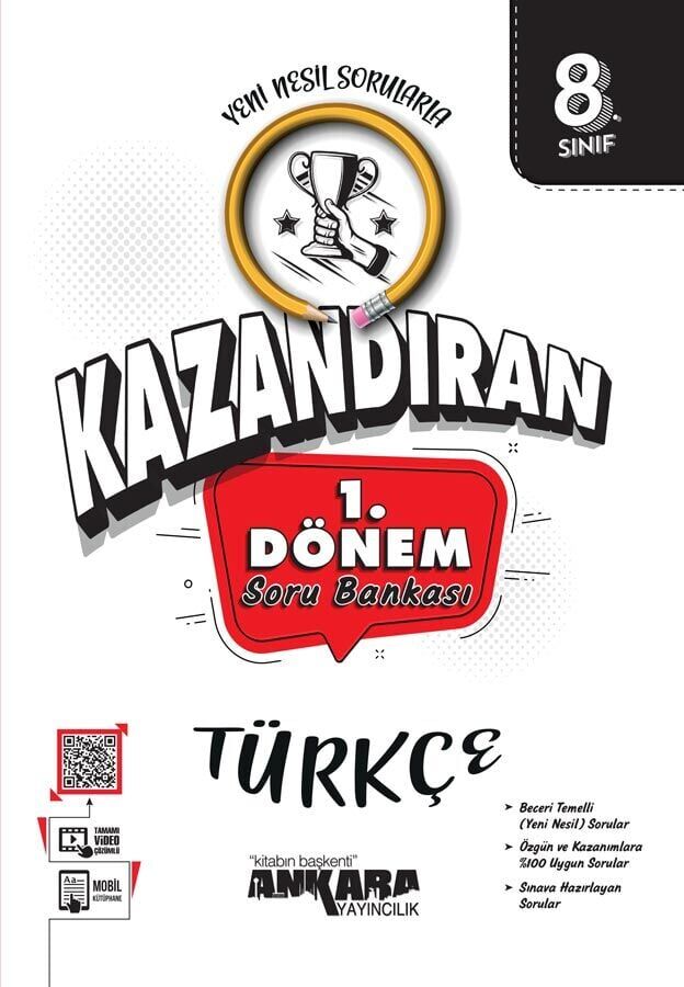 Ankara Yayınları 8. Sınıf 1.  Dönem Türkçe Soru Bankası