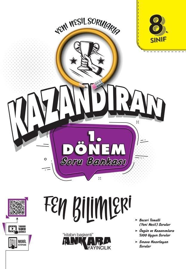 Ankara Yayınları 8. Sınıf 1.  Dönem Fen Bilimleri Soru Bankası