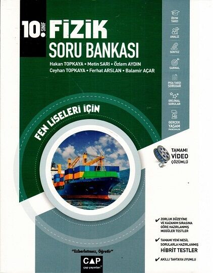 Çap Yayınları 10. Sınıf Fen Lisesi Fizik Soru Bankası