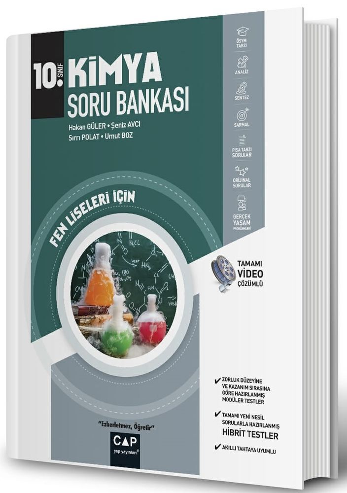 Çap Yayınları 10. Sınıf Fen Lisesi Kimya Soru Bankası