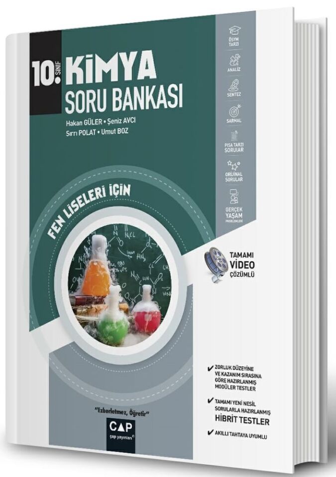 Çap Yayınları 10. Sınıf Fen Lisesi Kimya Soru Bankası
