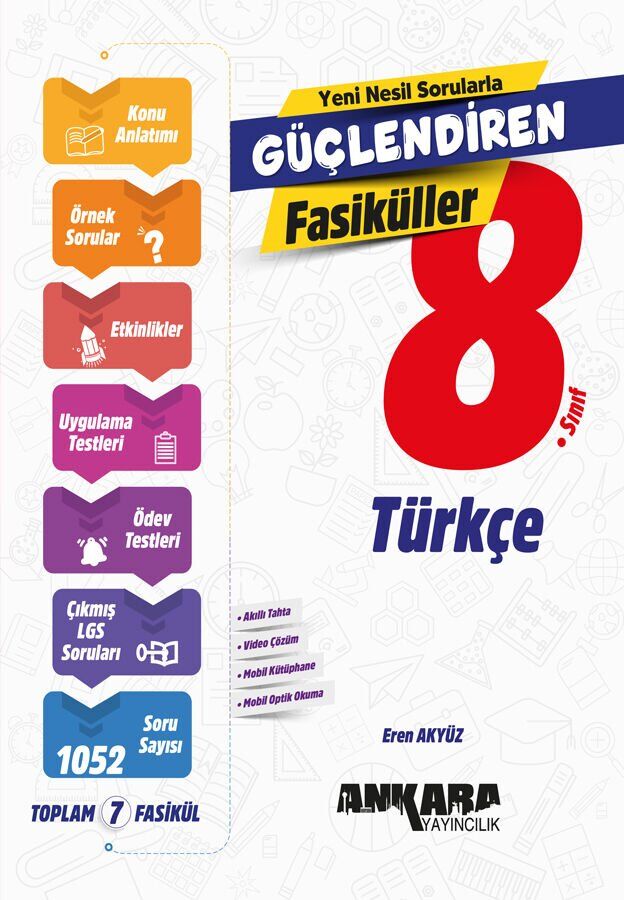 Ankara Yayınları 8. Sınıf Türkçe  Fasikül  Konu+Soru
