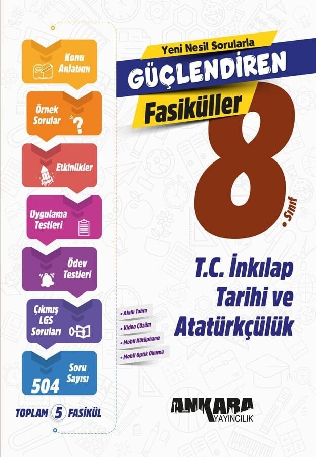 Ankara Yayınları 8. Sınıf T. C İnk.  Tar.  Ve Atatürkçülük  Fasikül Konu+Soru