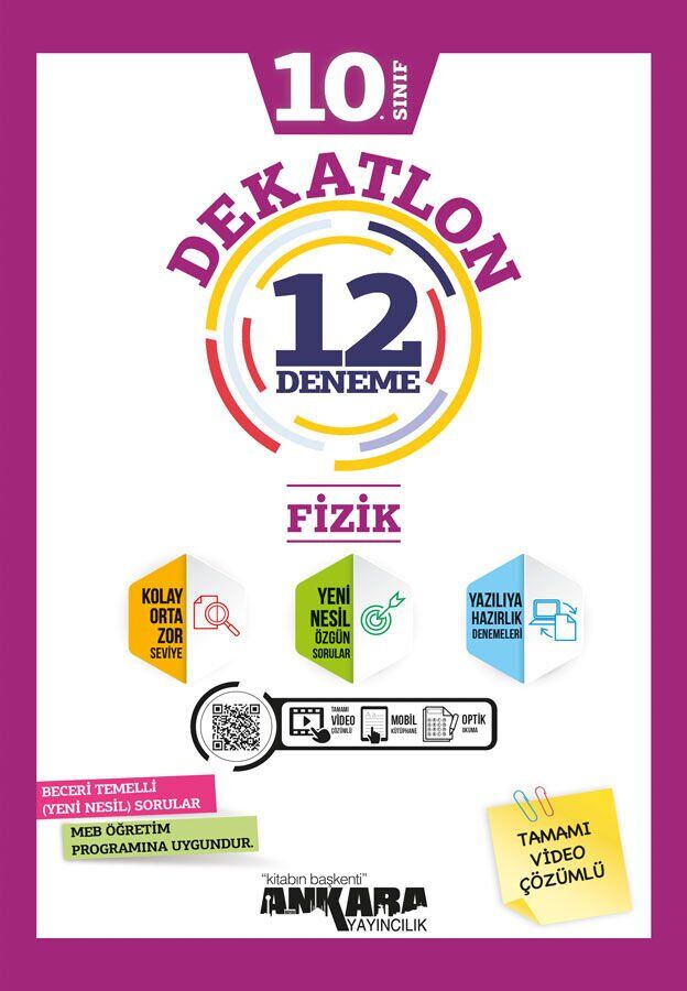 Ankara Yayınları 10. Sınıf Fizik Dekatlon 12 Li Deneme