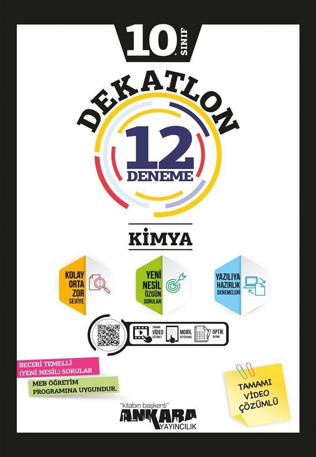 Ankara Yayınları 10. Sınıf Kimya Dekatlon 12 Li Deneme