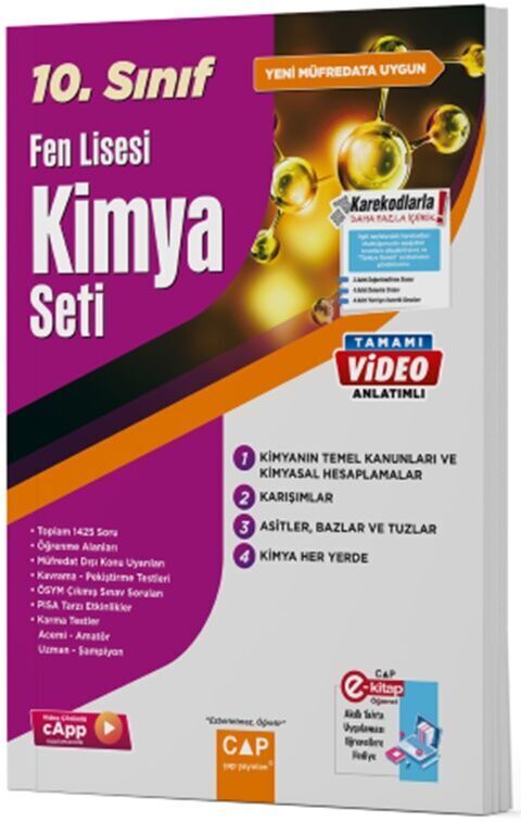 Çap Yayınları 10. Sınıf Set Fen Lisesi Kimya