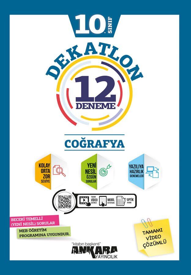 Ankara Yayınları 10. Sınıf Coğrafya Dekatlon 12 Li Deneme