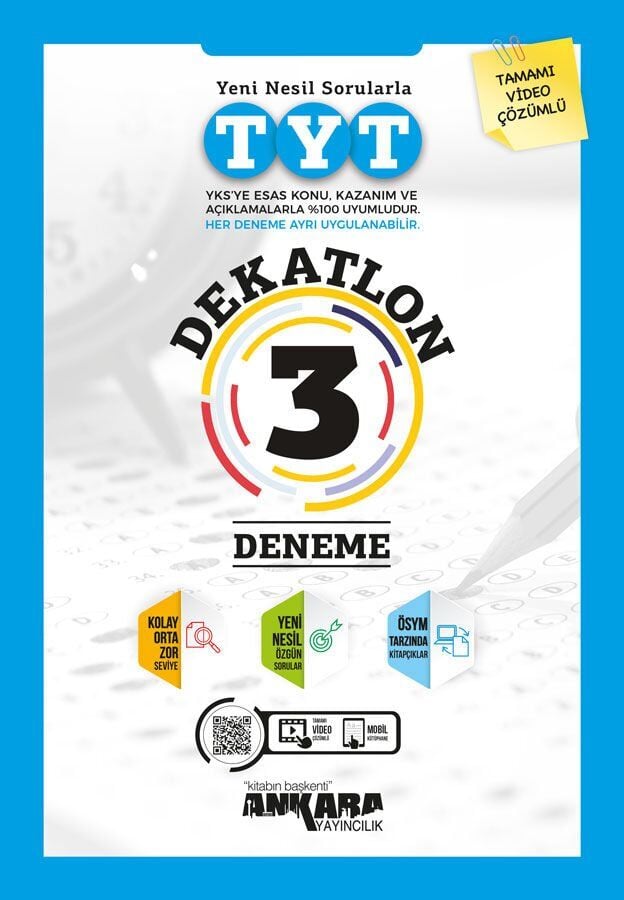 Ankara Yayınları Tyt Dekatlon 3 Deneme