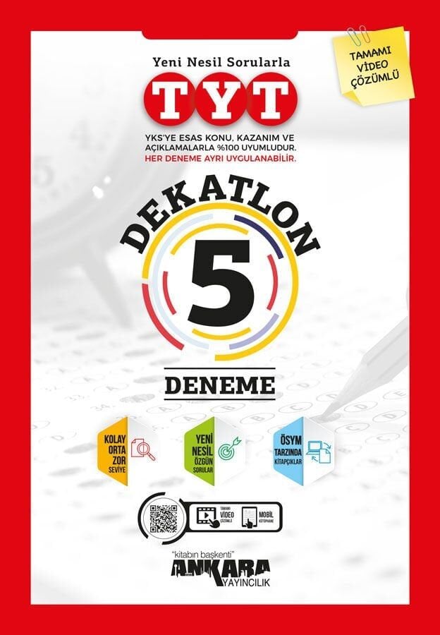 Ankara Yayınları Tyt Dekatlon 5 Deneme