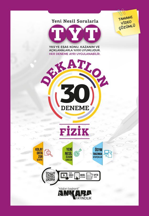 Ankara Yayınları Tyt Fizik Dekatlon 30 Lu Deneme