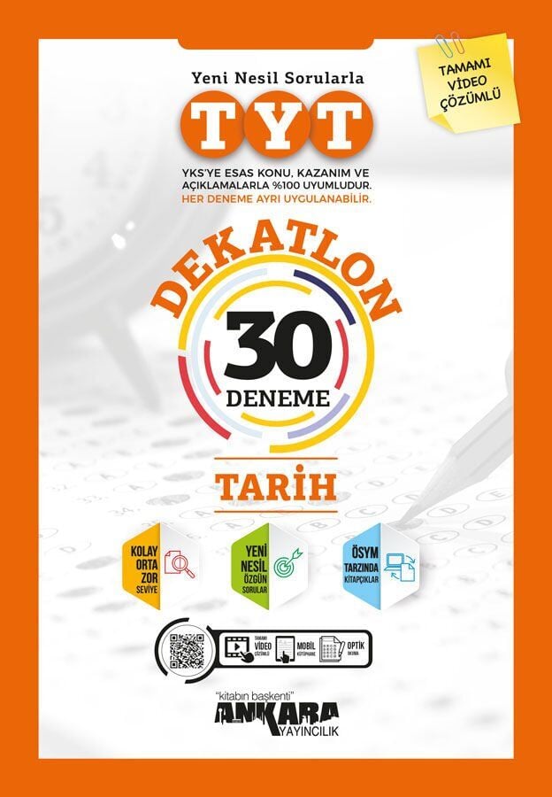 Ankara Yayınları Tyt Tarih Dekatlon 30 Lu Deneme