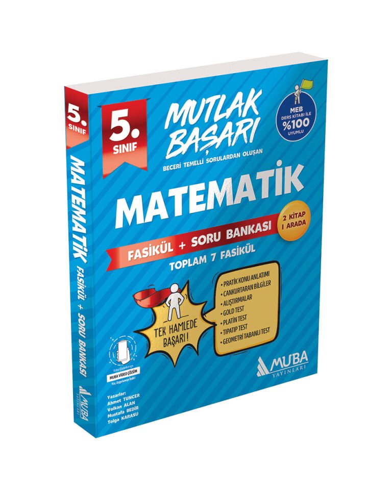 Muba Yayınları 5. Sınıf Matematik Soru Bankası + Yazılıya Hazırlık Soruları 2'Si 1 Arada