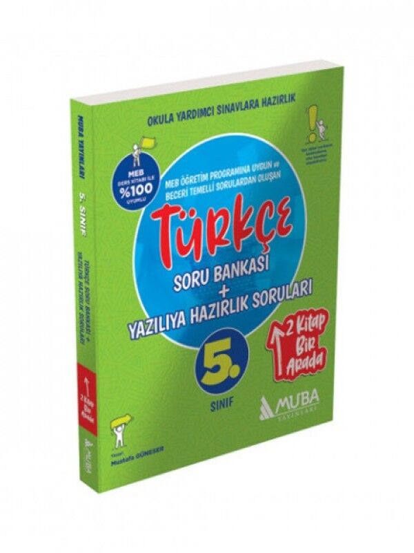 Muba Yayınları 5. Sınıf Türkçe Soru Bankası + Yazılıya Hazırlık Soruları 2'Si 1 Arada