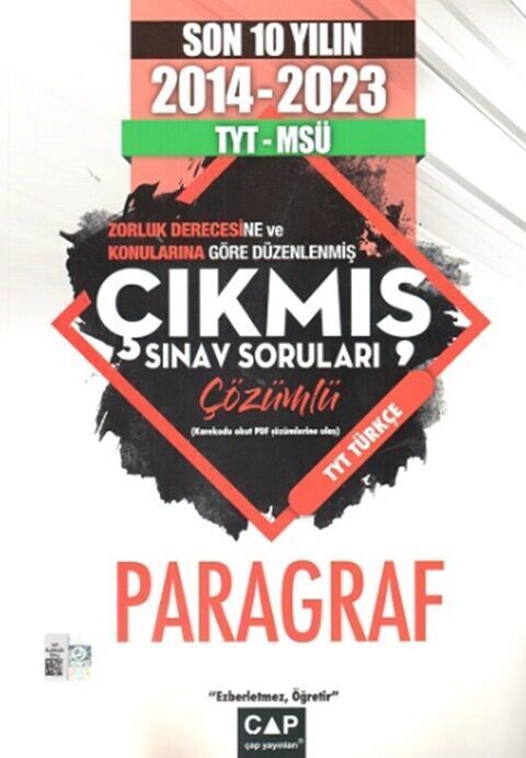 Çap Yayınları Tyt Msü Çıkmış Sorular Paragraf 2014-23-24