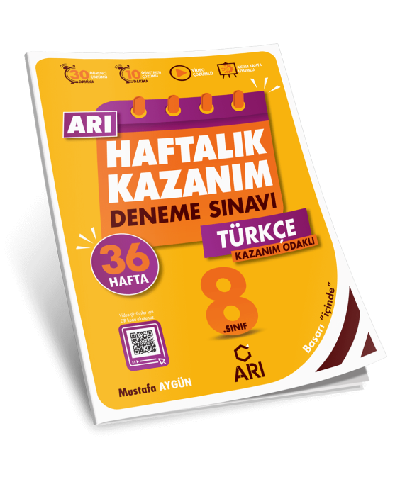 Arı Yayınları 8. Sınıf Türkçe Haftalık Kazanım Deneme