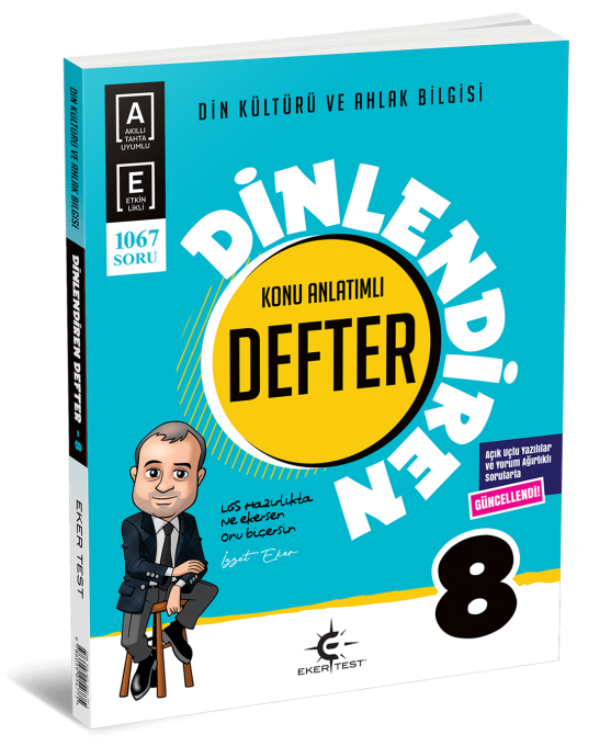 Arı Yayınları 8. Sınıf Eker Test Dinlendiren Defter