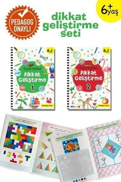 Küçük Dahiler Dikkat Geliştirme Seti 6 Yaş 2 Kitap Takım
