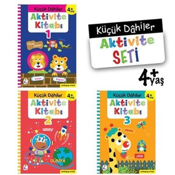 Küçük Dahiler Aktivite Seti 4 Yaş 3 Kitap Takım
