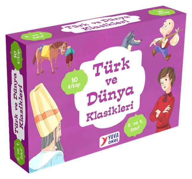 3. ve 4. Sınıflar için Türk ve Dünya Klasikleri 10 Kitap