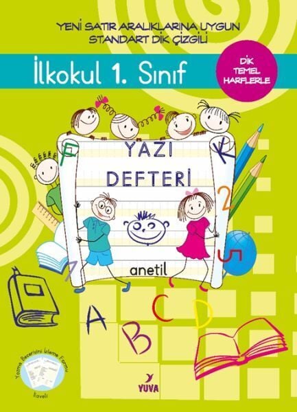 1. Sınıf Yazı Defteri Standart Dik Çizgili Büyük Boy