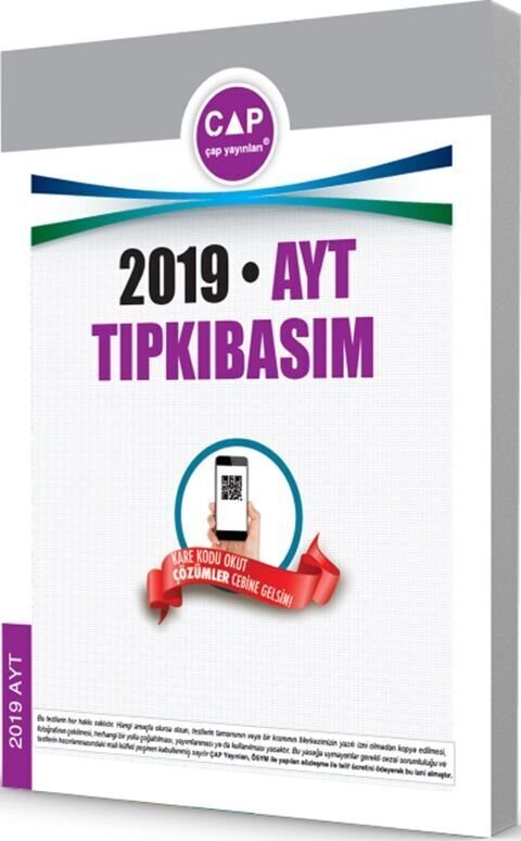 Çap Yayınları Ayt Tıpkı Basım 2019