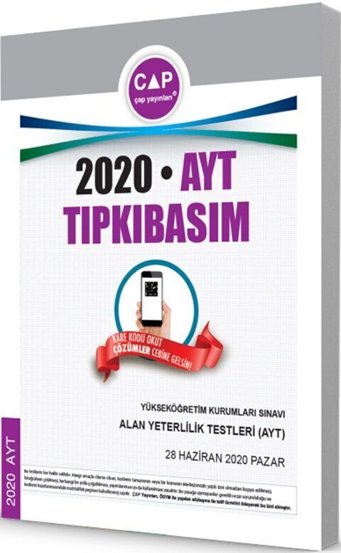 Çap Yayınları Ayt Tıpkı Basım 2020