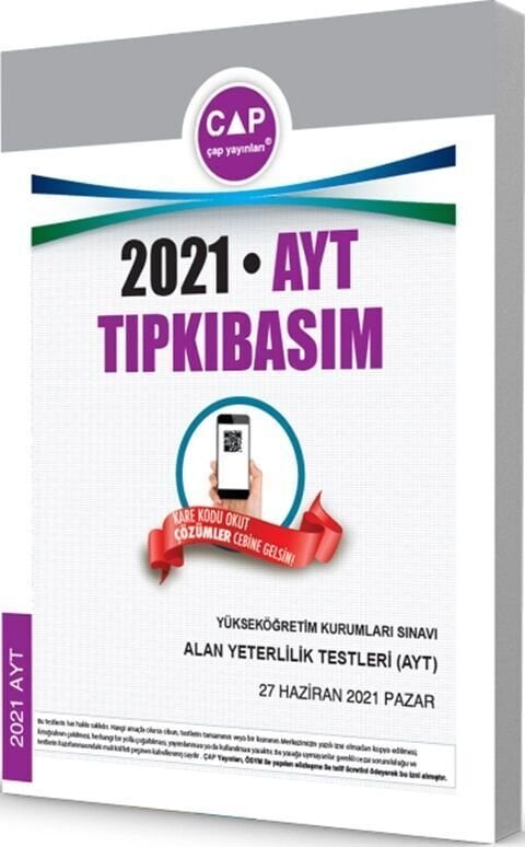 Çap Yayınları Ayt Tıpkı Basım 2021