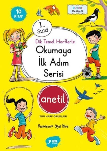 Okumaya İlk Adım Serisi Anetil Düz Yazı 10 Kitap