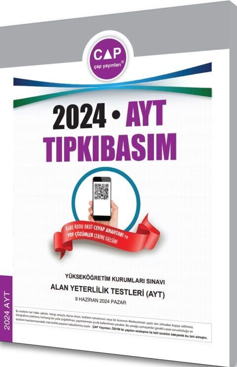 Çap Yayınları Ayt Tıpkı Basım 2024